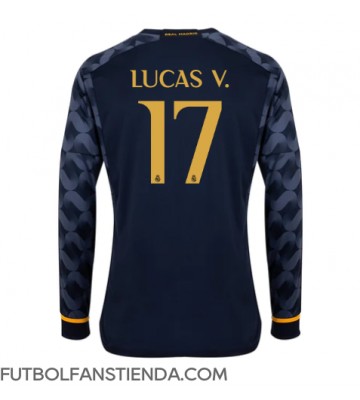 Real Madrid Lucas Vazquez #17 Segunda Equipación 2023-24 Manga Larga